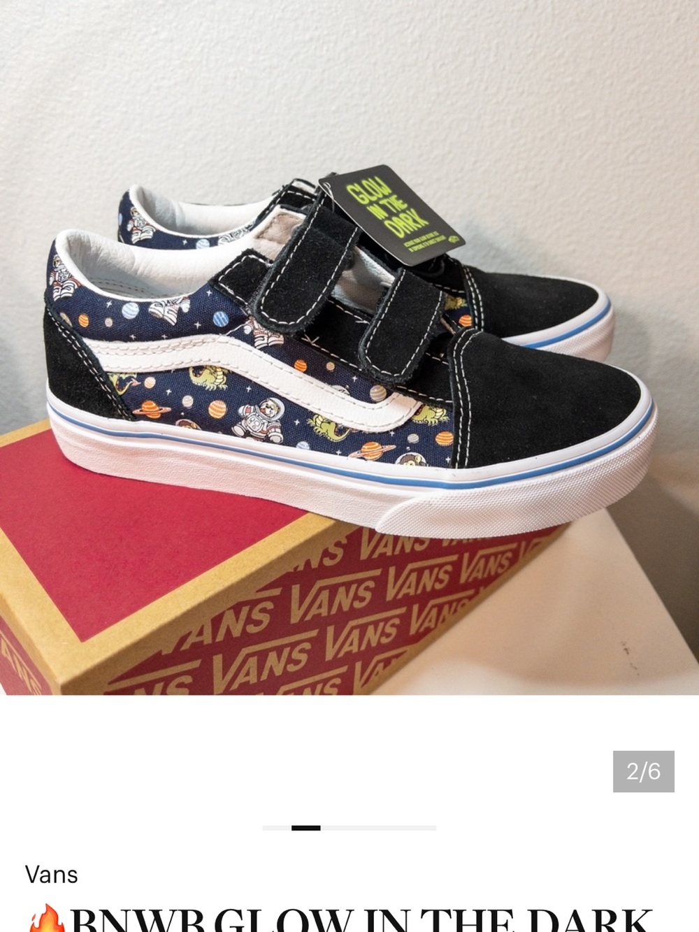 Vans Kids Space Print Low-Top Sneakers - Black & Navy